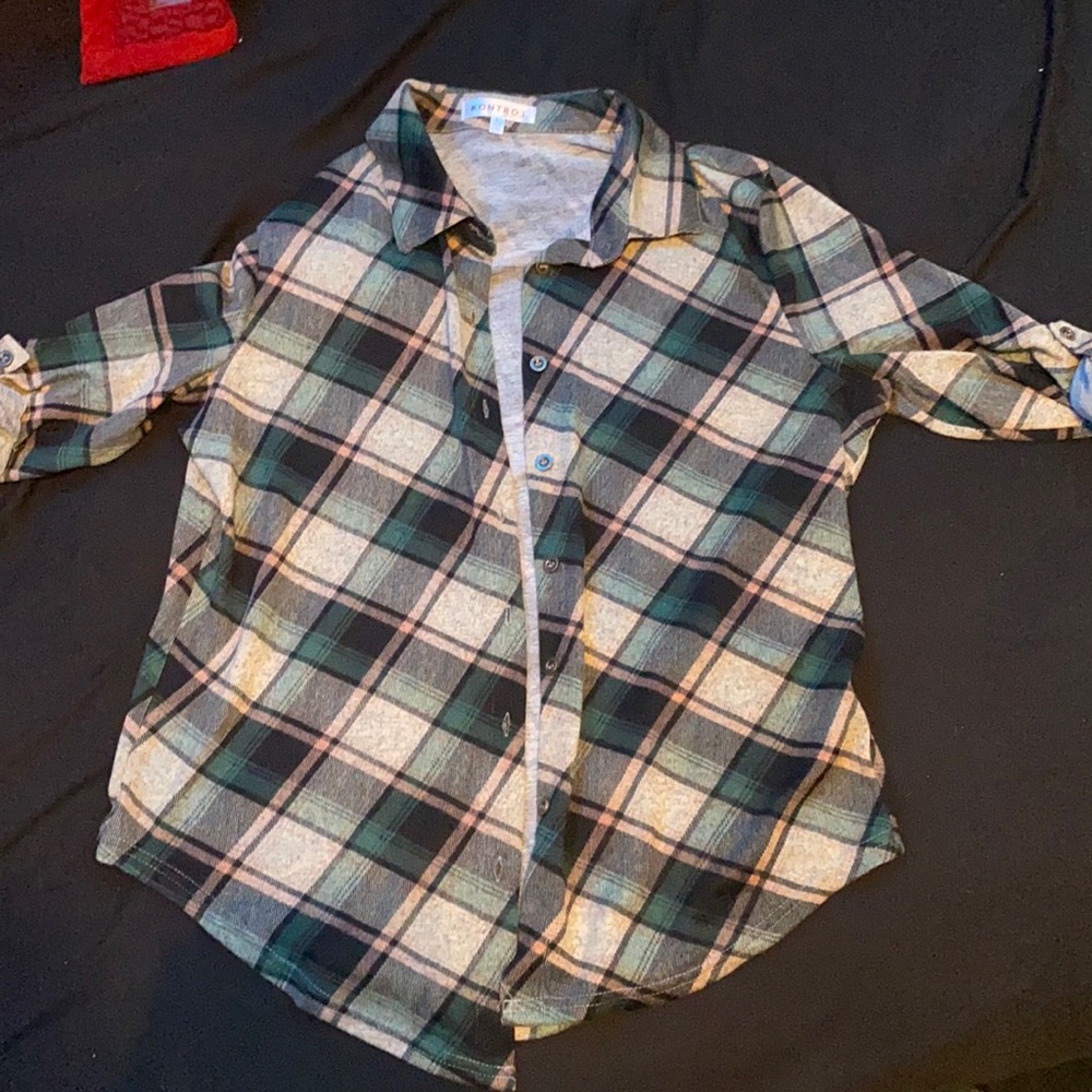 woman's flannel top